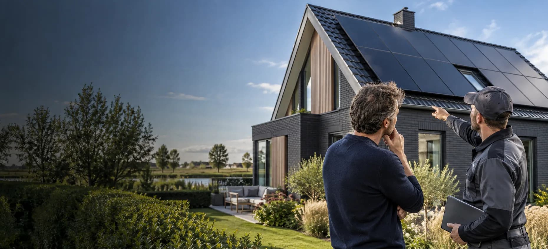 Woning met zonnepanelen als uitgangspunt voor advies over dak en verbruik